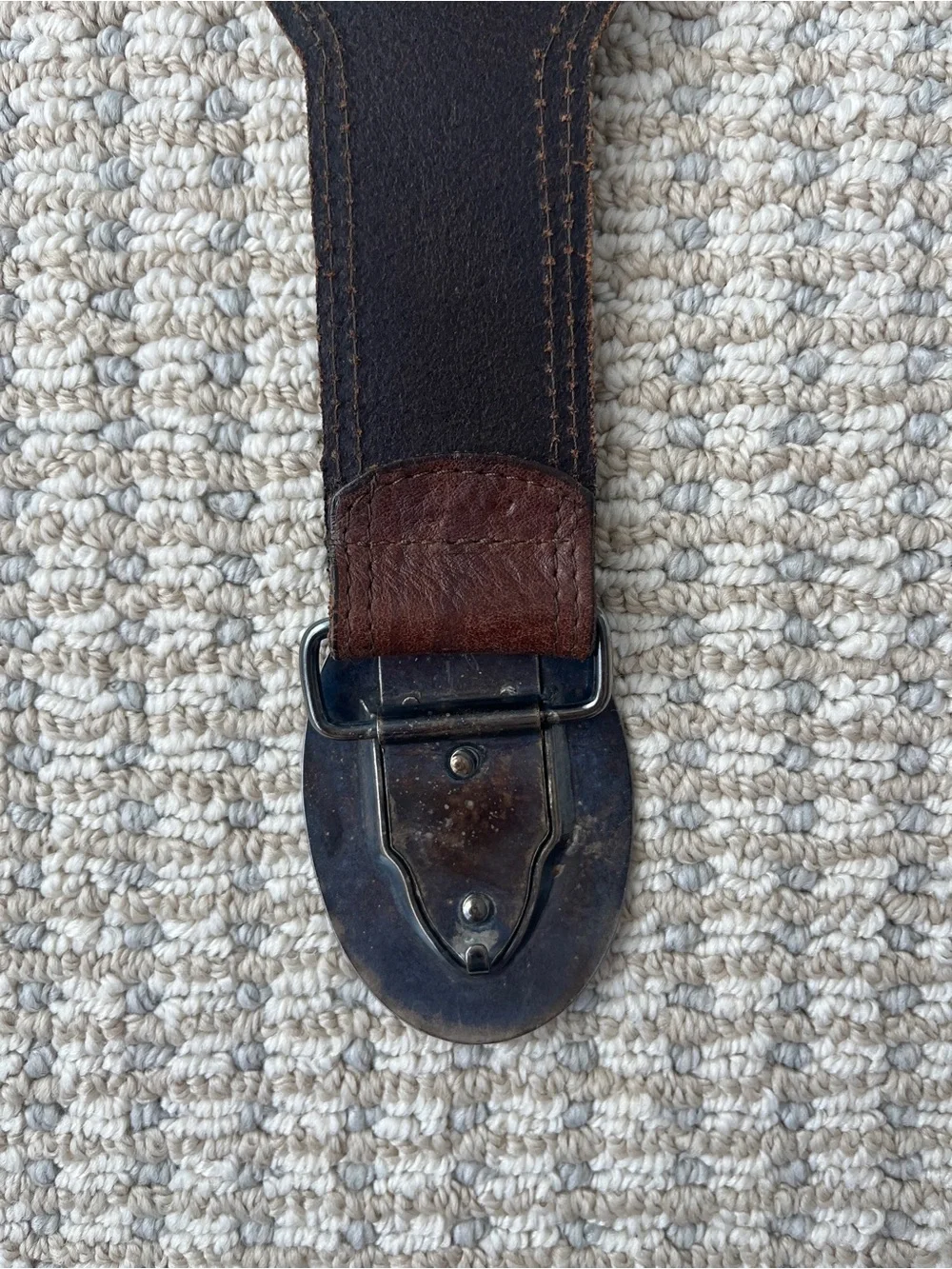 Vintage Sandy Duftler Designs Brown Leather Statement Belt
